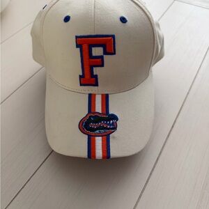 Kids White and Blue Cap with Embroidered Logo